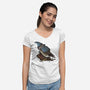 Merlin Bird-Womens-V-Neck-Tee-Vallina84