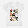 Sushi Kittens-Womens-V-Neck-Tee-Vallina84