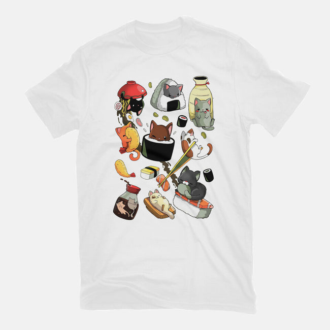 Sushi Kittens-Unisex-Basic-Tee-Vallina84