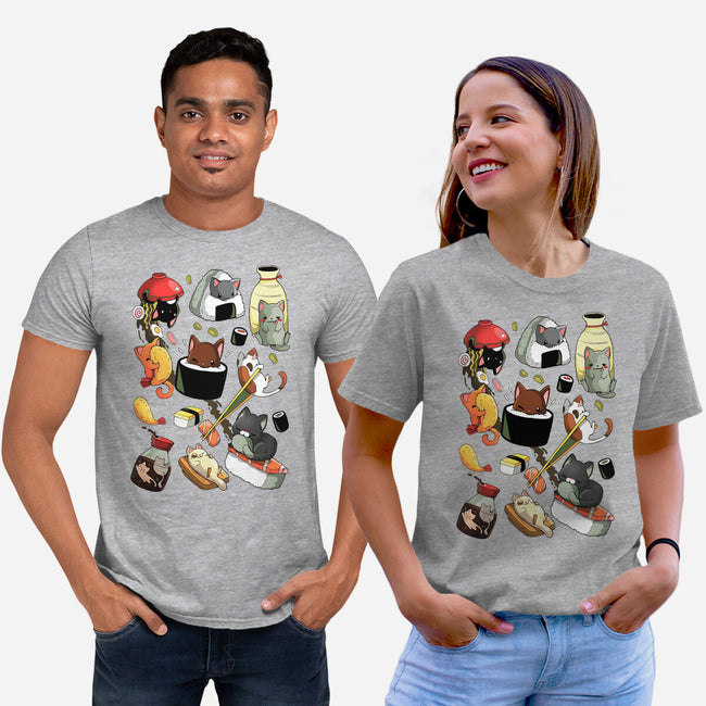 Sushi Kittens-Unisex-Basic-Tee-Vallina84