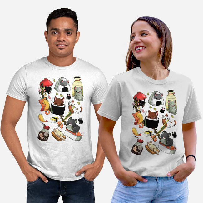 Sushi Kittens-Unisex-Basic-Tee-Vallina84