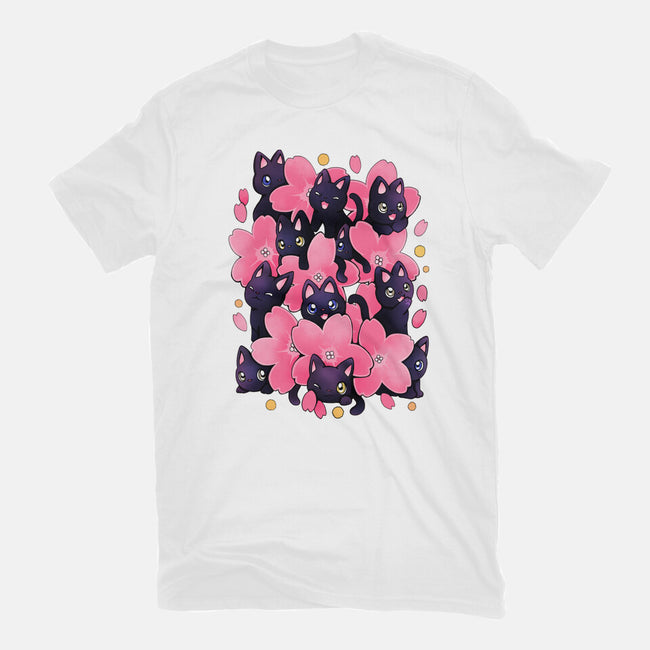 Sakura Cats-Unisex-Basic-Tee-Vallina84