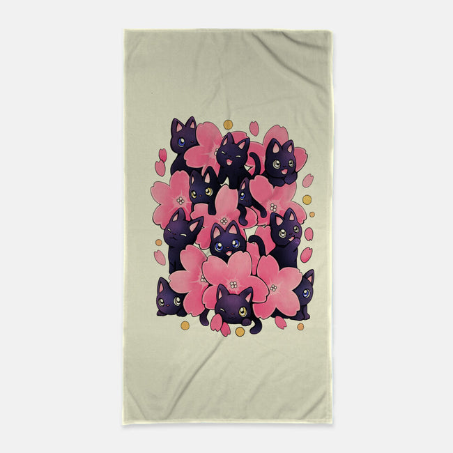 Sakura Cats-None-Beach-Towel-Vallina84