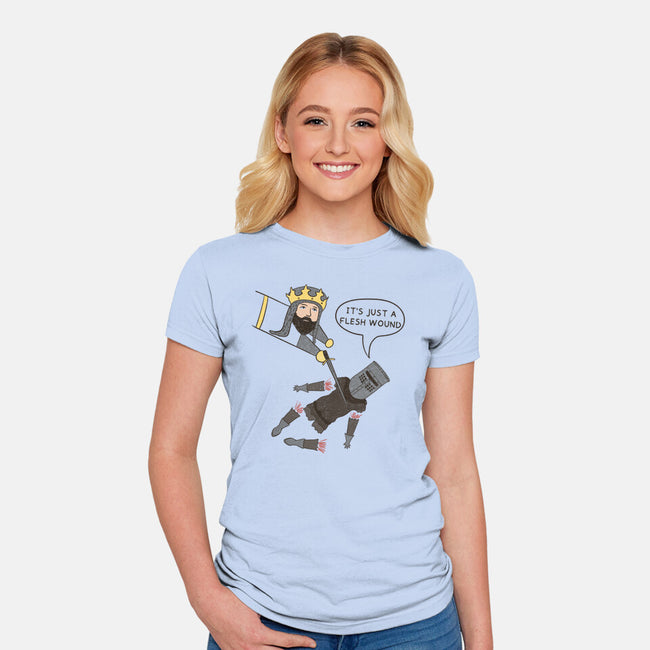 Just A Flesh Wound-Womens-Fitted-Tee-Claudia