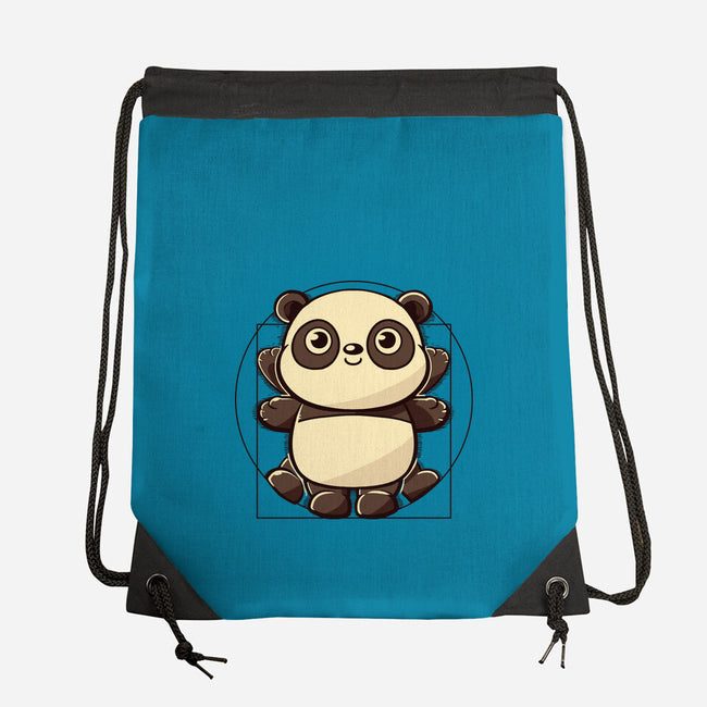 Vitruvian Panda-None-Drawstring-Bag-koalastudio