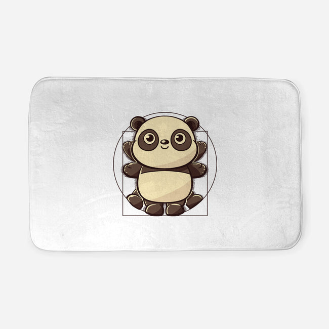 Vitruvian Panda-None-Memory Foam-Bath Mat-koalastudio