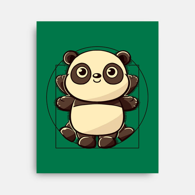 Vitruvian Panda-None-Stretched-Canvas-koalastudio