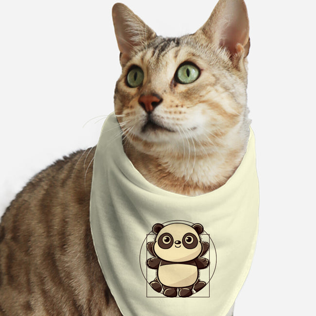 Vitruvian Panda-Cat-Bandana-Pet Collar-koalastudio