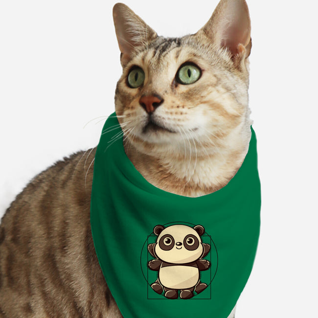 Vitruvian Panda-Cat-Bandana-Pet Collar-koalastudio