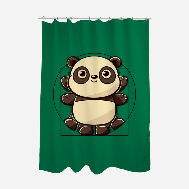 Vitruvian Panda-None-Polyester-Shower Curtain-koalastudio