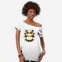 Vitruvian Panda-Womens-Off Shoulder-Tee-koalastudio