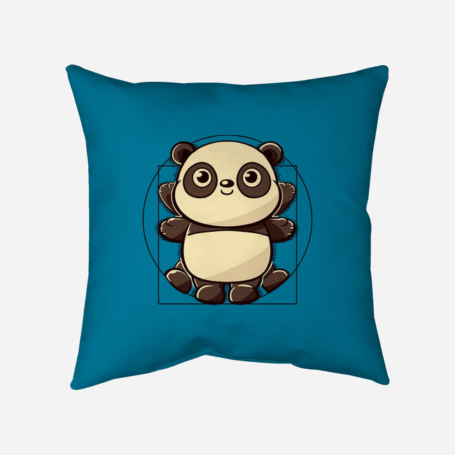 Vitruvian Panda-None-Non-Removable Cover w Insert-Throw Pillow-koalastudio