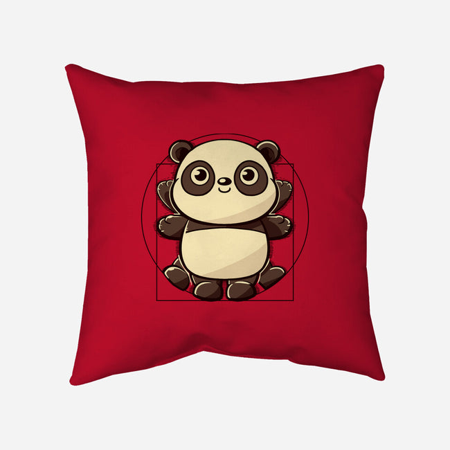 Vitruvian Panda-None-Removable Cover-Throw Pillow-koalastudio