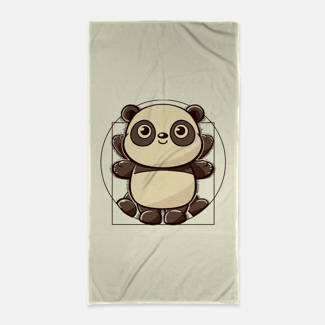 Vitruvian Panda-None-Beach-Towel-koalastudio