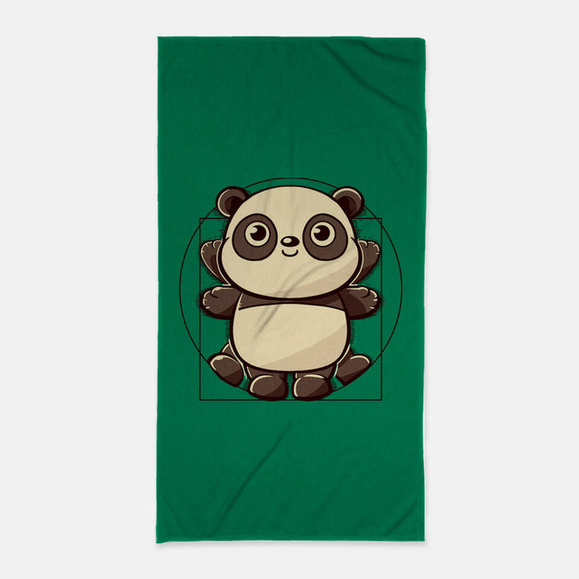 Vitruvian Panda-None-Beach-Towel-koalastudio