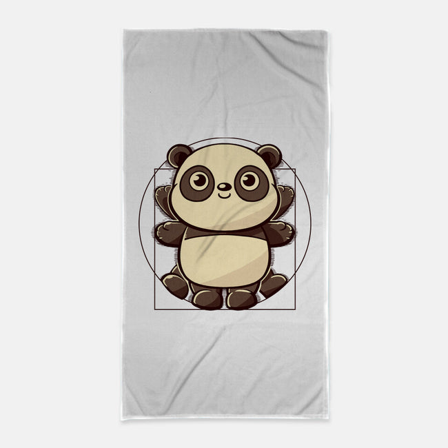 Vitruvian Panda-None-Beach-Towel-koalastudio