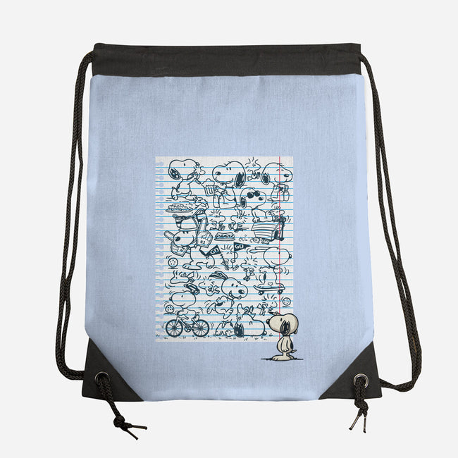 Doodle Beagle-None-Drawstring-Bag-Xentee