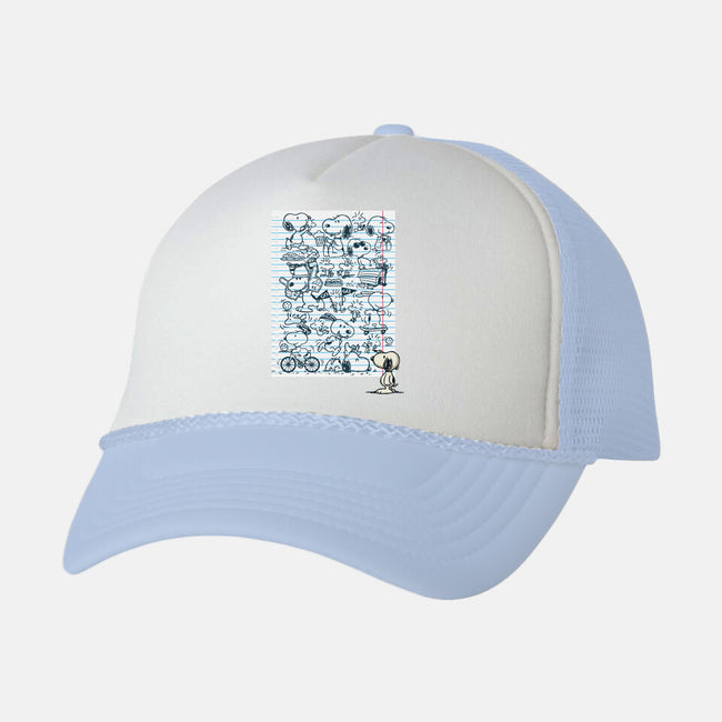 Doodle Beagle-Unisex-Trucker-Hat-Xentee