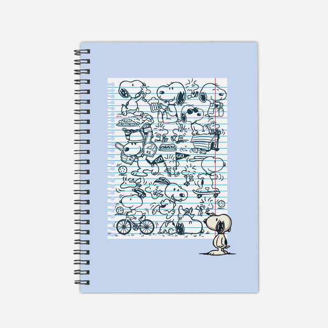 Doodle Beagle-None-Dot Grid-Notebook-Xentee
