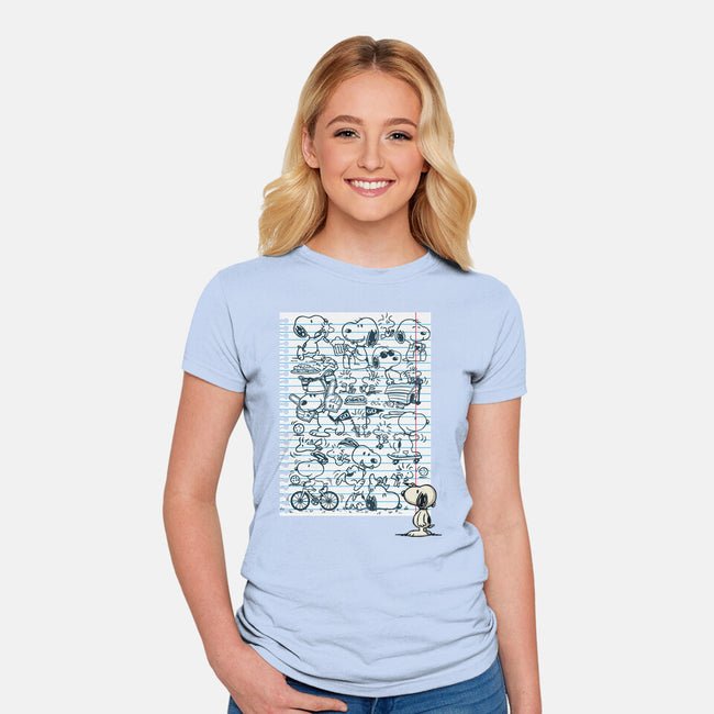 Doodle Beagle-Womens-Fitted-Tee-Xentee