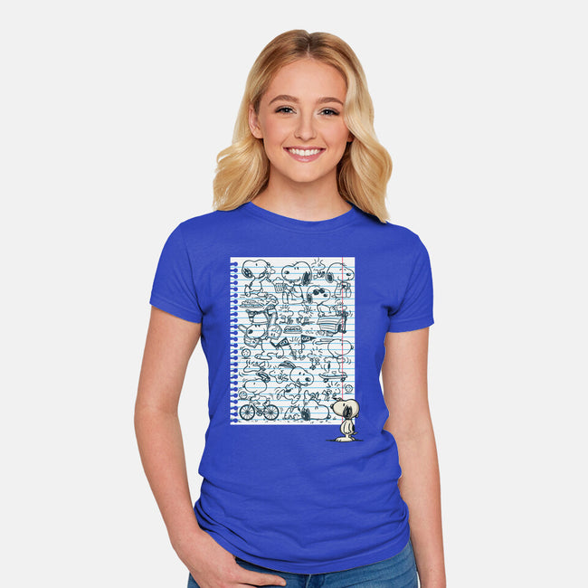 Doodle Beagle-Womens-Fitted-Tee-Xentee