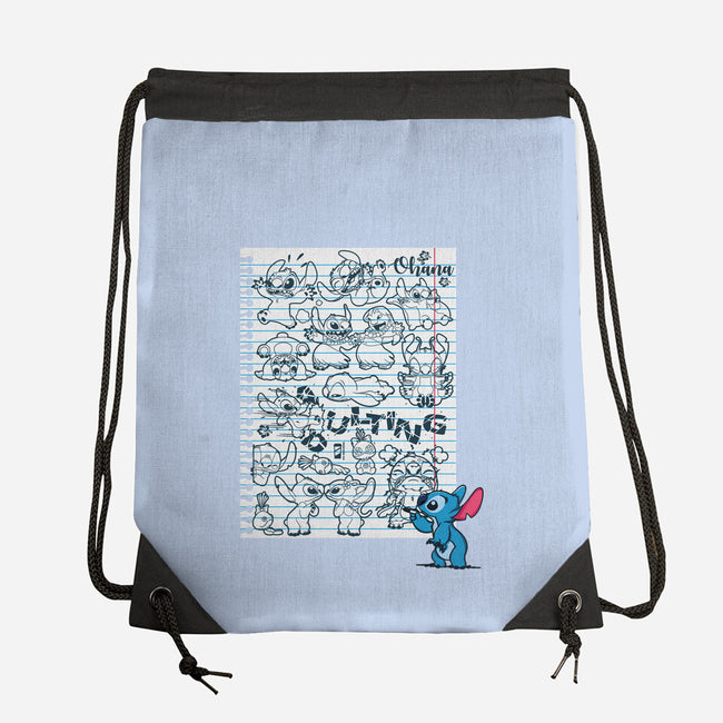 Doodle Alien-None-Drawstring-Bag-Xentee