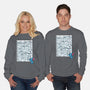 Doodle Alien-Unisex-Crew Neck-Sweatshirt-Xentee