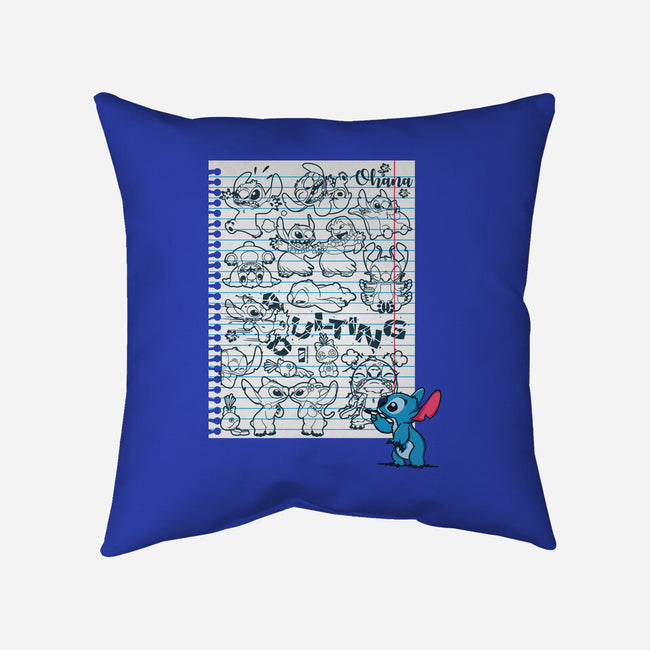 Doodle Alien-None-Non-Removable Cover w Insert-Throw Pillow-Xentee