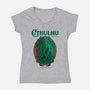 Cthulhu Magazine-Womens-V-Neck-Tee-Hafaell