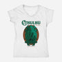 Cthulhu Magazine-Womens-V-Neck-Tee-Hafaell