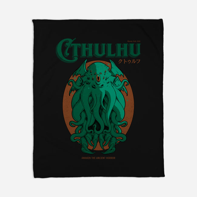 Cthulhu Magazine-None-Fleece-Blanket-Hafaell