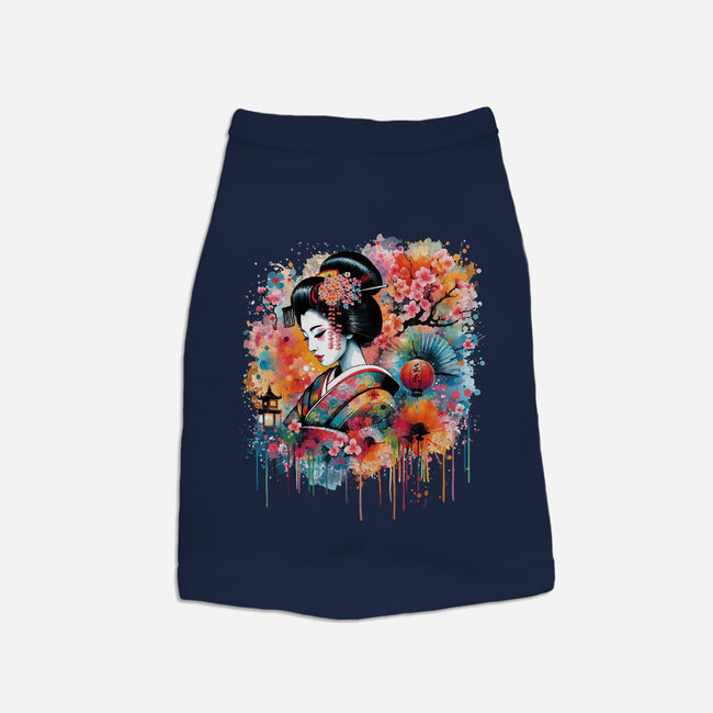 Geiko Watercolor-Dog-Basic-Pet Tank-DrMonekers