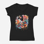 Geiko Watercolor-Womens-V-Neck-Tee-DrMonekers