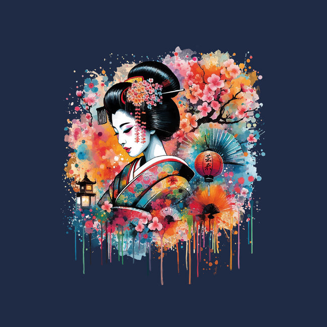 Geiko Watercolor-Womens-V-Neck-Tee-DrMonekers