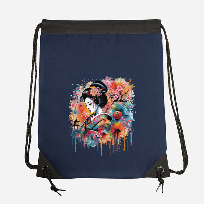 Geiko Watercolor-None-Drawstring-Bag-DrMonekers