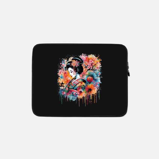 Geiko Watercolor-None-Zippered-Laptop Sleeve-DrMonekers