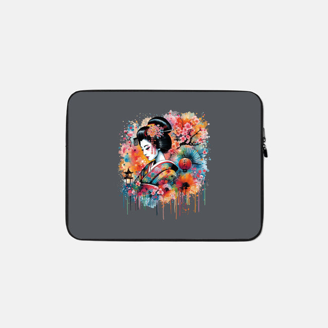 Geiko Watercolor-None-Zippered-Laptop Sleeve-DrMonekers
