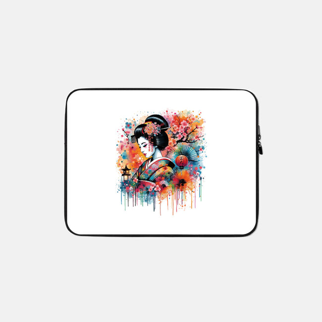 Geiko Watercolor-None-Zippered-Laptop Sleeve-DrMonekers