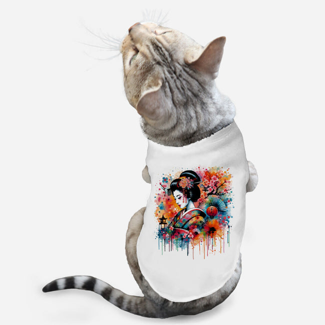 Geiko Watercolor-Cat-Basic-Pet Tank-DrMonekers