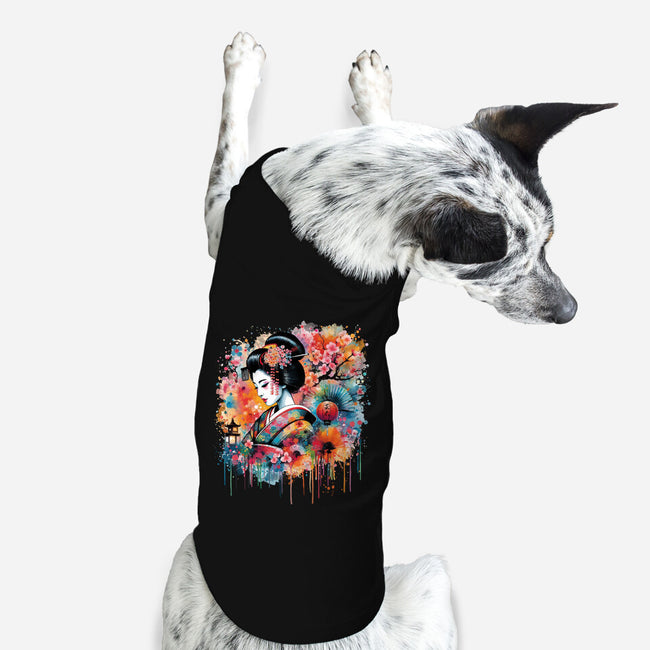 Geiko Watercolor-Dog-Basic-Pet Tank-DrMonekers