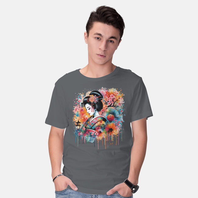 Geiko Watercolor-Mens-Basic-Tee-DrMonekers