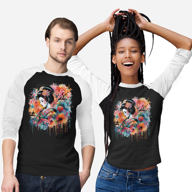 Geiko Watercolor-Unisex-Baseball-Tee-DrMonekers