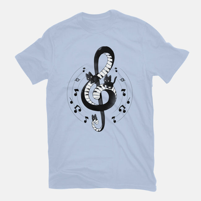 Violin Key Kittens-Unisex-Basic-Tee-Vallina84