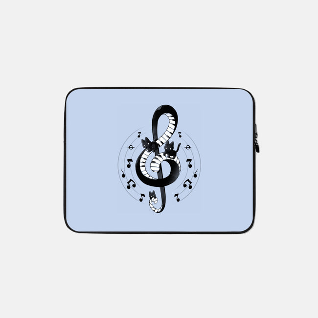 Violin Key Kittens-None-Zippered-Laptop Sleeve-Vallina84