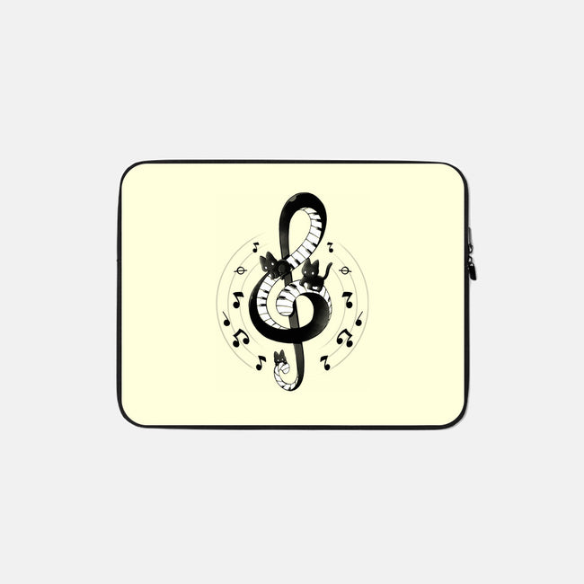Violin Key Kittens-None-Zippered-Laptop Sleeve-Vallina84