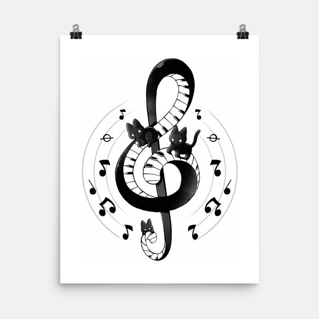 Violin Key Kittens-None-Matte-Poster-Vallina84