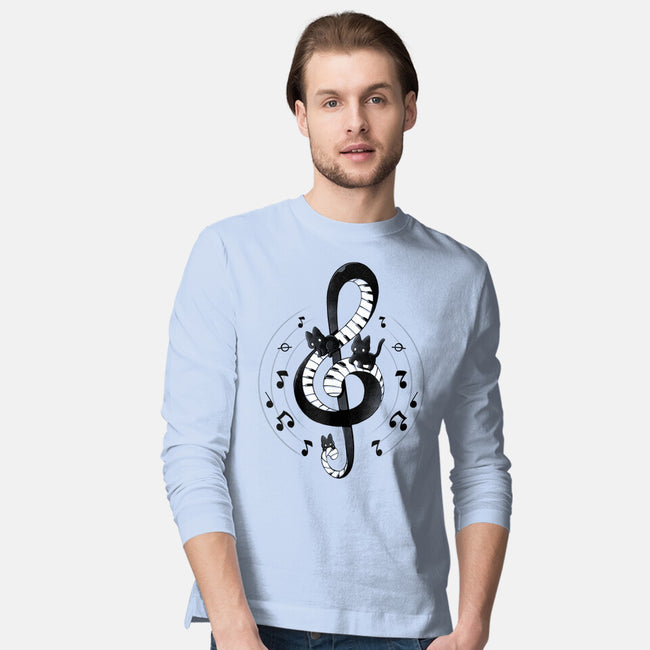 Violin Key Kittens-Mens-Long Sleeved-Tee-Vallina84