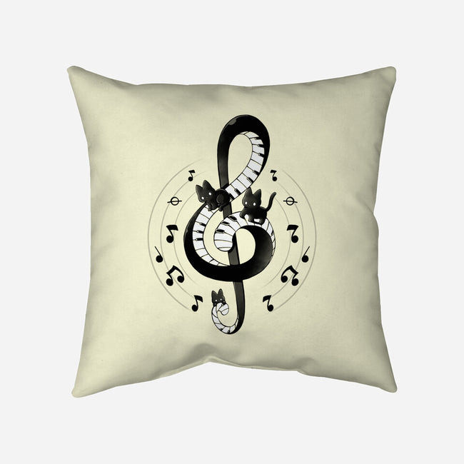 Violin Key Kittens-None-Non-Removable Cover w Insert-Throw Pillow-Vallina84