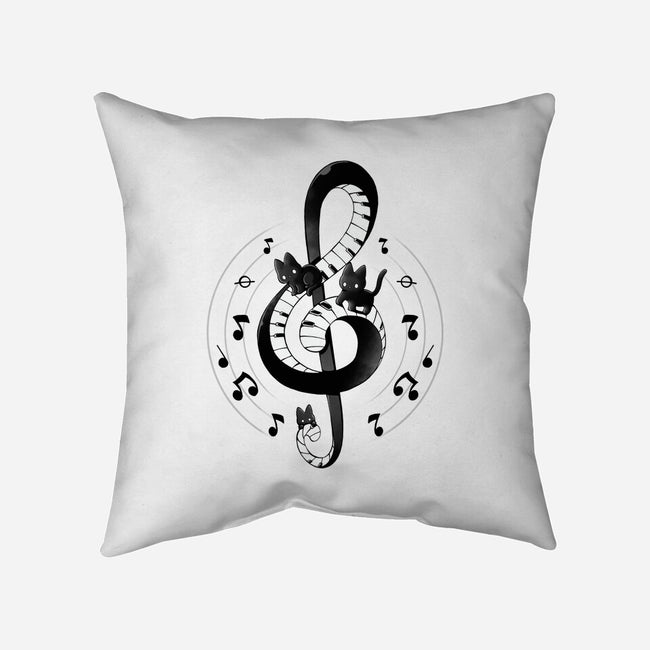 Violin Key Kittens-None-Non-Removable Cover w Insert-Throw Pillow-Vallina84