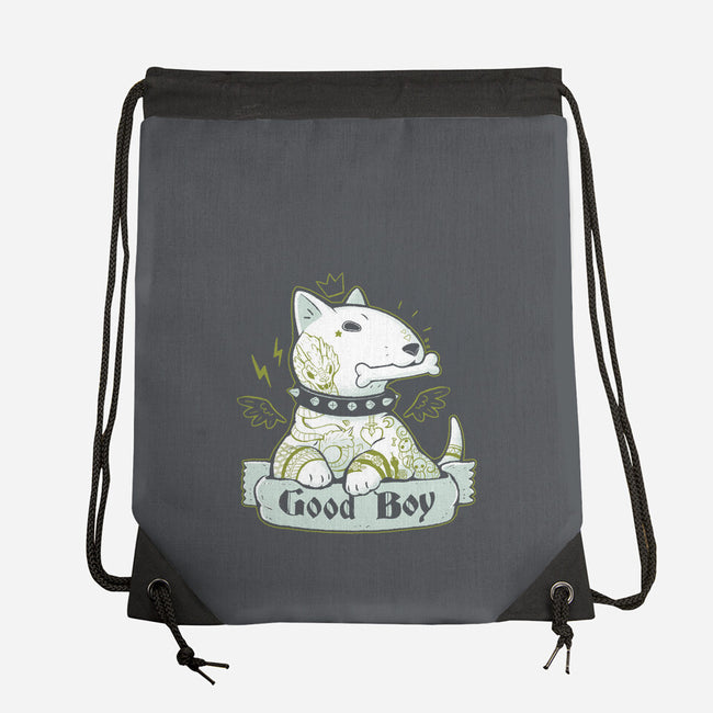 Bull Terrier Tattoo-None-Drawstring-Bag-xMorfina